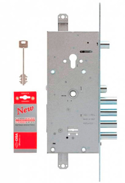 Замок CISA 57.986.48 врезной с перек.б/уп. тяж