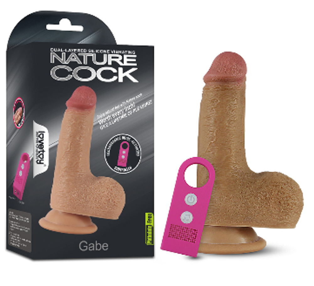 Фаллоимитатор с вибрацией и д.у. Lovetoy &quot;Nature Cock Gabe 6&quot;, Brown