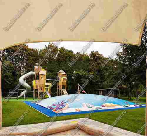 Надувная подушка для установки в грунт «Подводное царство», 8×7×2 м