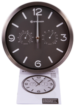 Часы настенные Bresser MyTime ND DCF Thermo/Hygro, 25 см, серые
