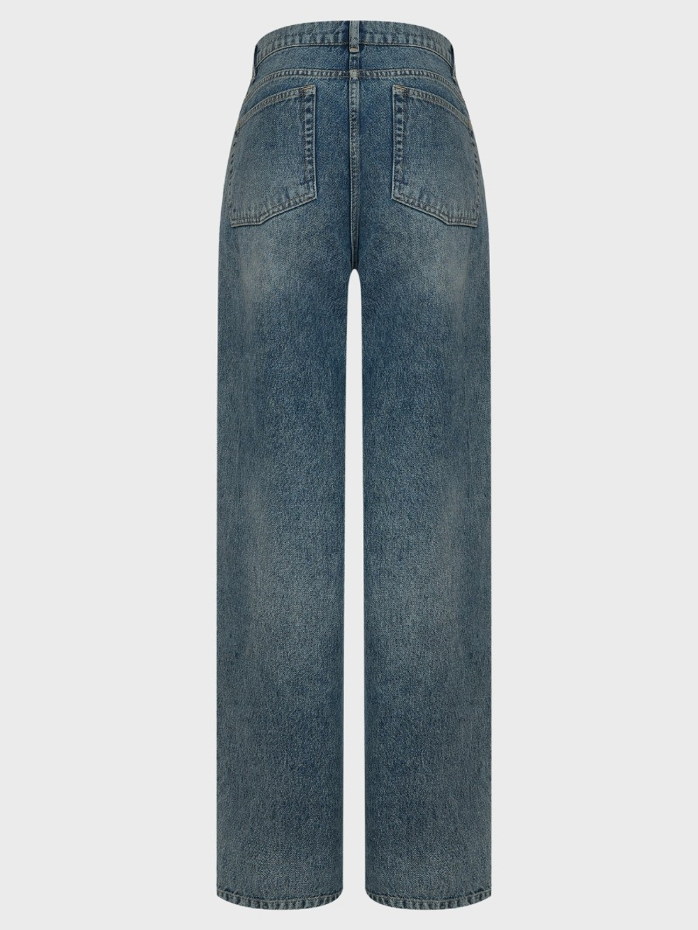 Джинсы широкие голубые