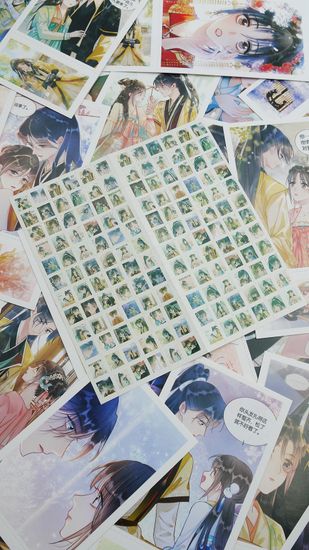 Набор открыток, карточек и наклеек "Руководство по захвату черного лотоса / Become the Girl of Black Lotus", 188 предметов