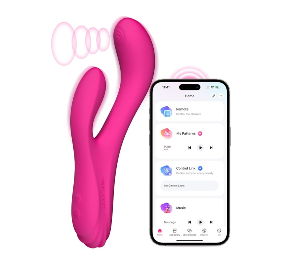 Нереалистичный вибратор LOVENSE Osci 3 G-spot с клиторальным стимулятором