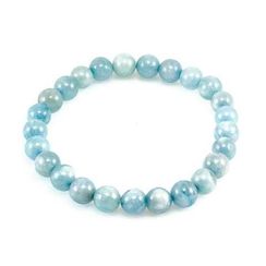 Браслет из бусин аквамарина