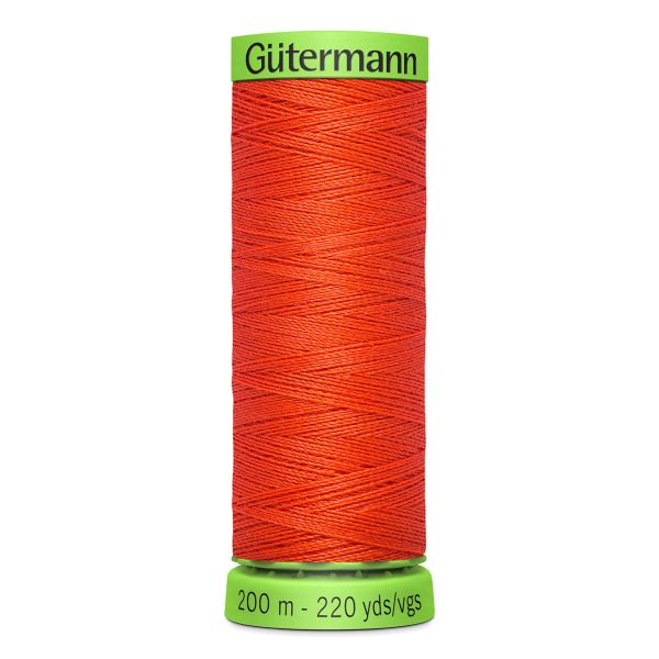 Нитки для тонких тканей Gutermann Extra Fine 150 (200 метров), 5 кат. | 155 яркий апельсин