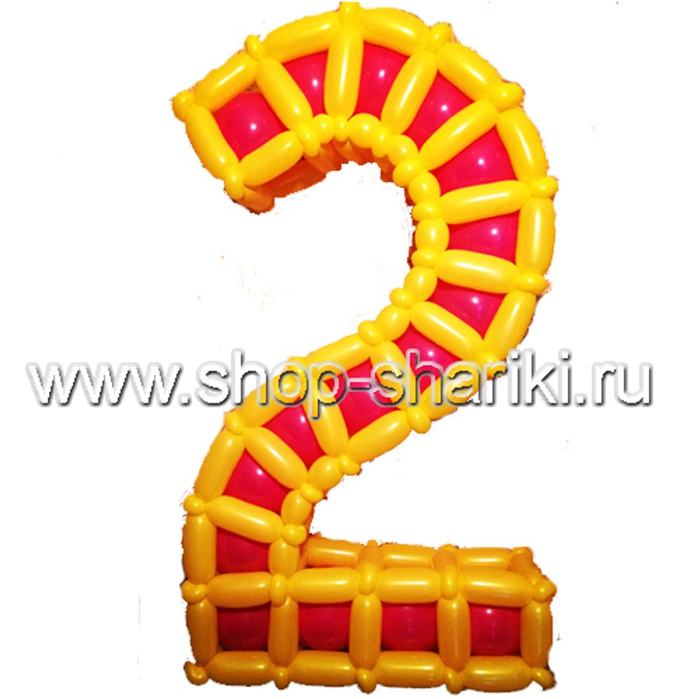 цифра из воздушных шаров www.shop-shariki.ru