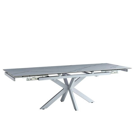 Стол керамический LA ALTA VENECJA Lisa white 160-240*90, каркас белый