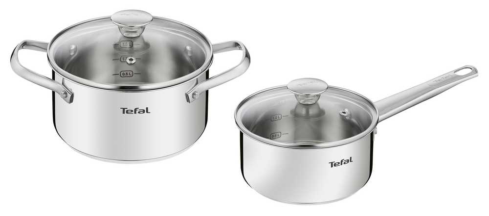 Набор посуды Tefal Cook Eat 4 предмета 1,5/2,2л 16/18см B9214S04