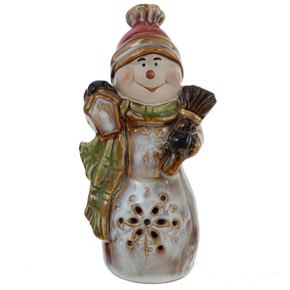 GAEM Фигурка декоративная c подсветкой "Снеговик" (LR44x3), L7 W5 H13,5 см, 2в.