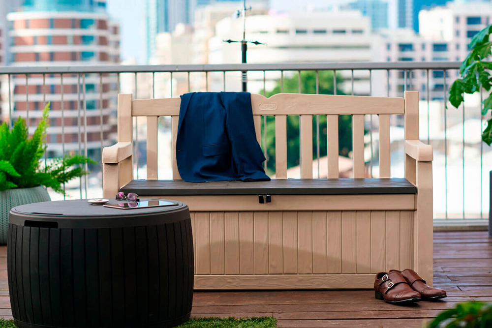 Сундук-лавочка Keter "EDEN", 265 л, бежевый-коричневый