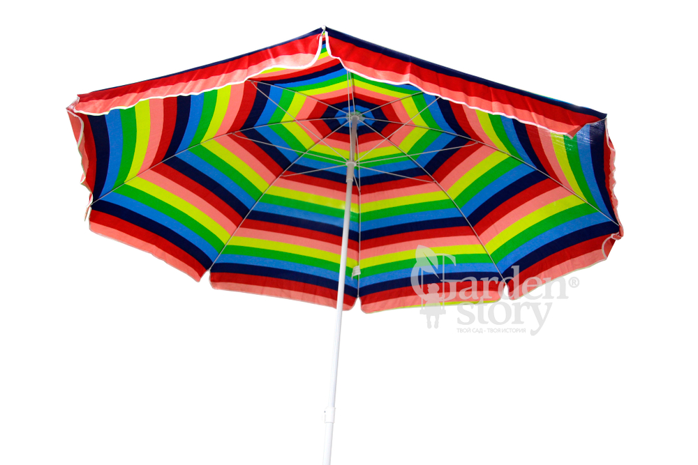 Зонт  2,4м разноцветный (12шт в уп.) 2 части арт.WRU052 "Garden story"