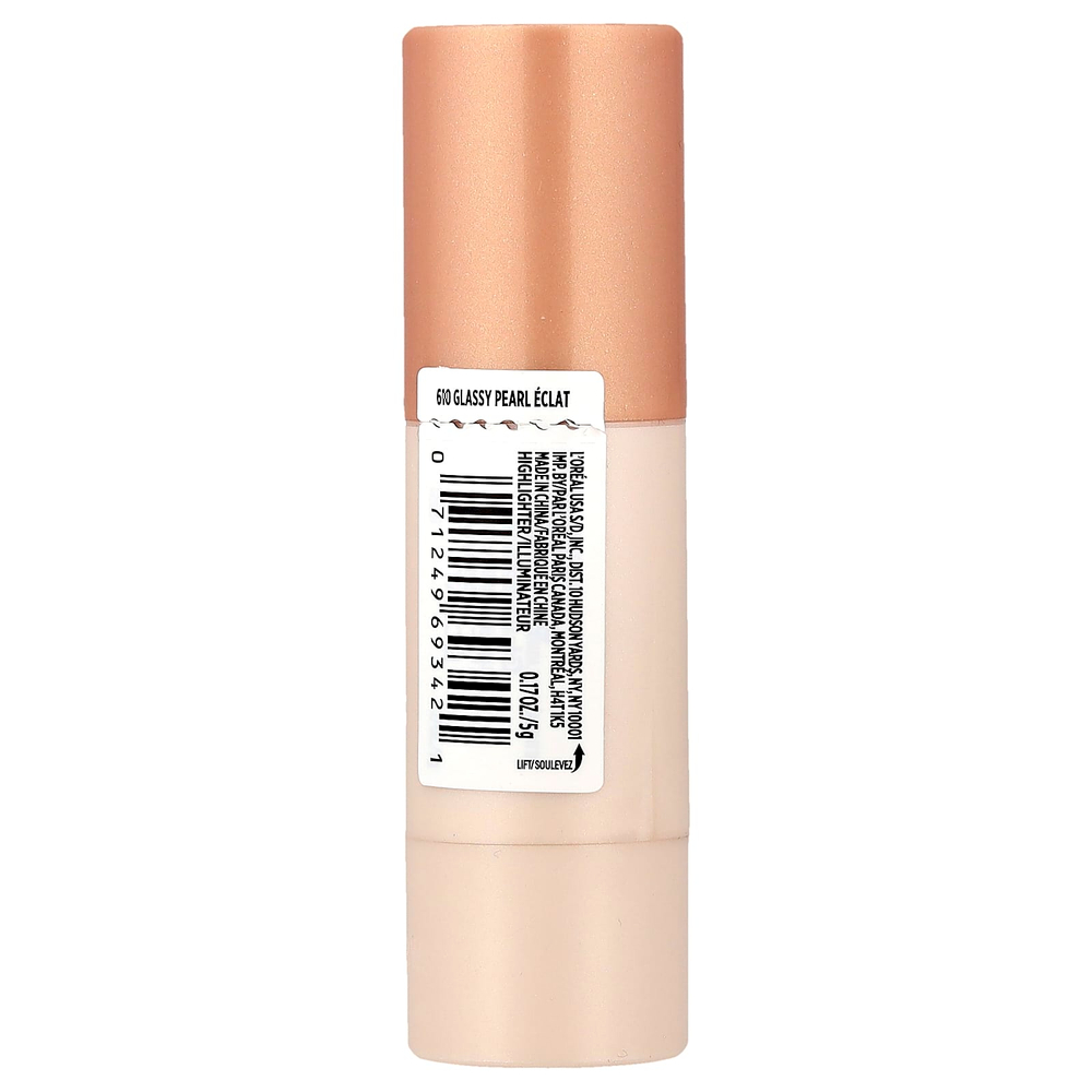 L'Oréal, Lumi, Le Glass Highlighter, стик, 610 Glassy Pearl Eclat, 5 г (0,17 унции)