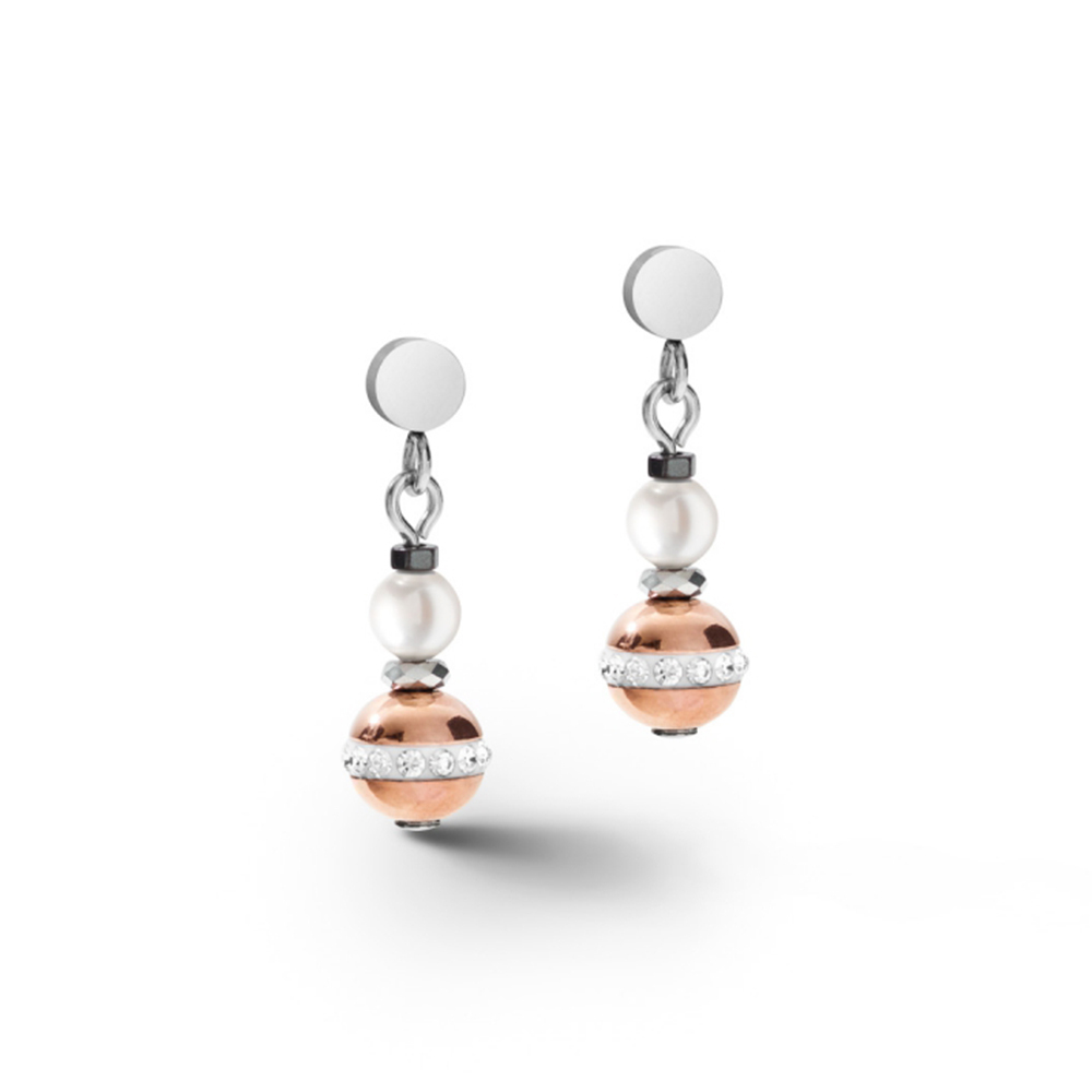 *Серьги Grey-Rose Gold Coeur de Lion