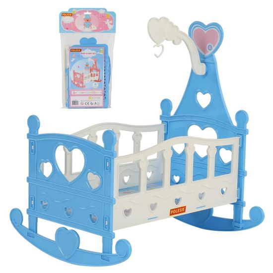 Кроватка-качалка сборная для кукол №3 (8 элементов) (в пакете)