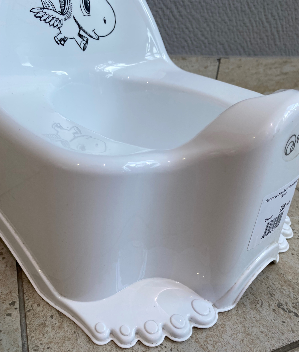 Горшок детский "Единорог" муз. (white-белый)