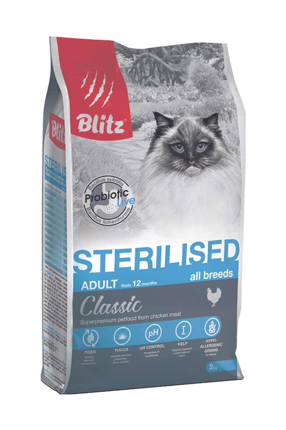 Blitz Adult Classic Sterilised Курица 2кг.