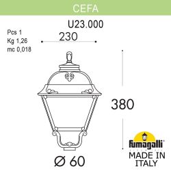 Уличный фонарь на столб FUMAGALLI CEFA U23.000.000.WYF1R