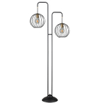 Напольный светильник 2x60Вт E27, металл, чёрный/бронза