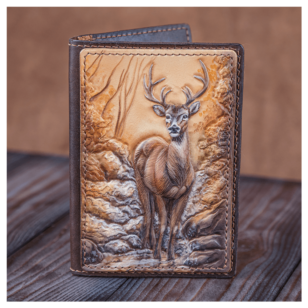 Кожаная обложка на паспорт «Сохатый»