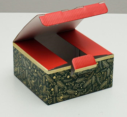 Коробка складная одиночная Квадрат «С Новым годом» Magic Winter, 15*15*7 см, 1 шт.