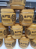 Подарочный бочонок с медом с брендированием для корпоративных подарков