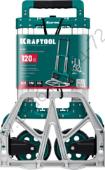 KRAFTOOL ATLANT до 120кг, каркас и платформа из алюминия, платформа 48,5 х 35см, колёса d18см, вес 6,9кг, складная хозяйственная тележка (38751-120)
