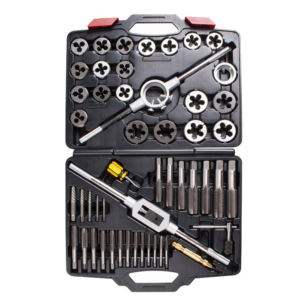 МАСТАК (351-10051C) Набор метчиков и плашек SK-5, 1/4"-1", кейс, 51 предмет