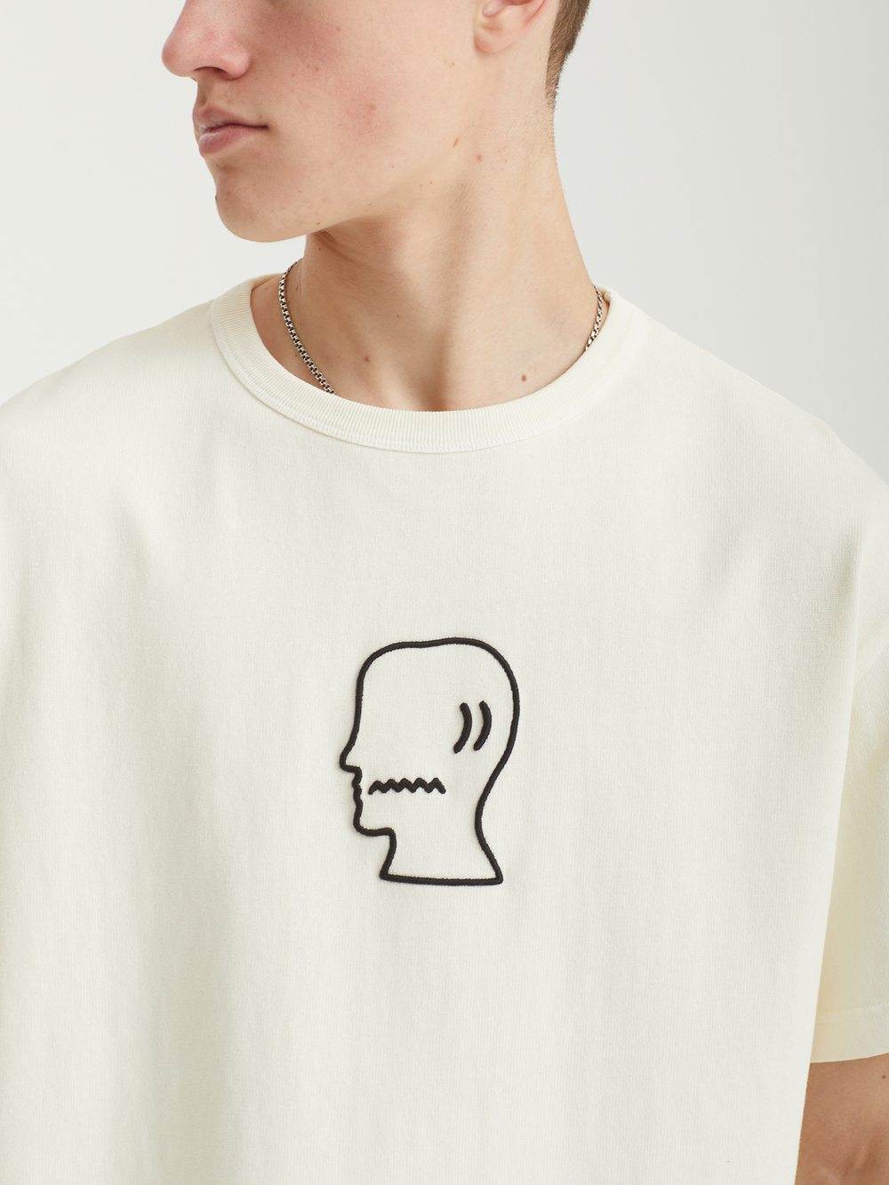 Мужская Футболка Heavyweight 3d Embroidery Logohead