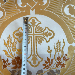 Шёлк Павлово-Посадский С718-5523 белый с золотом