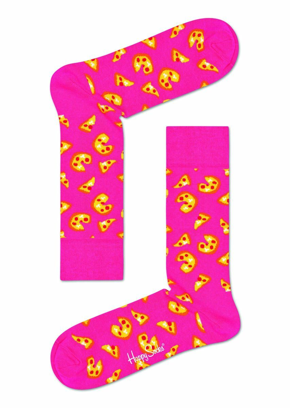 Носки унисекс Pizza Sock с кусочками пиццы (Размер: 25) (Цвет: розовый)