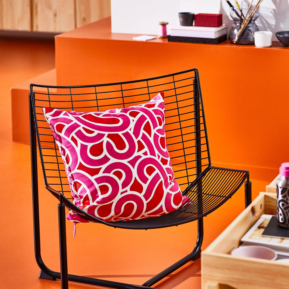 Чехол на подушку IKEA SOTRONN (СОТРЕНН), Розовый с рисунком, 50x50 см