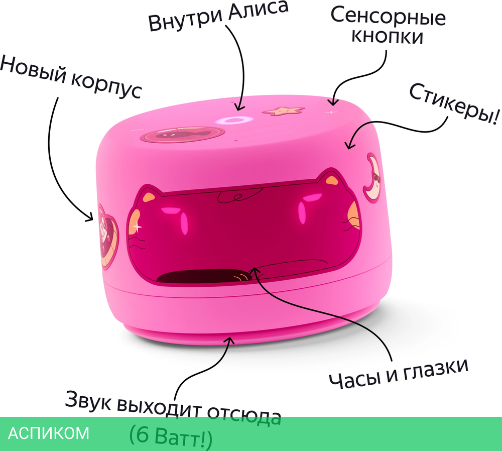 Умная колонка Яндекс Станция Лайт 2 розовый (YNDX-00026PNK)