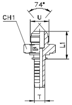 Фитинг DN 12 JIC (Ш) 1.1/16