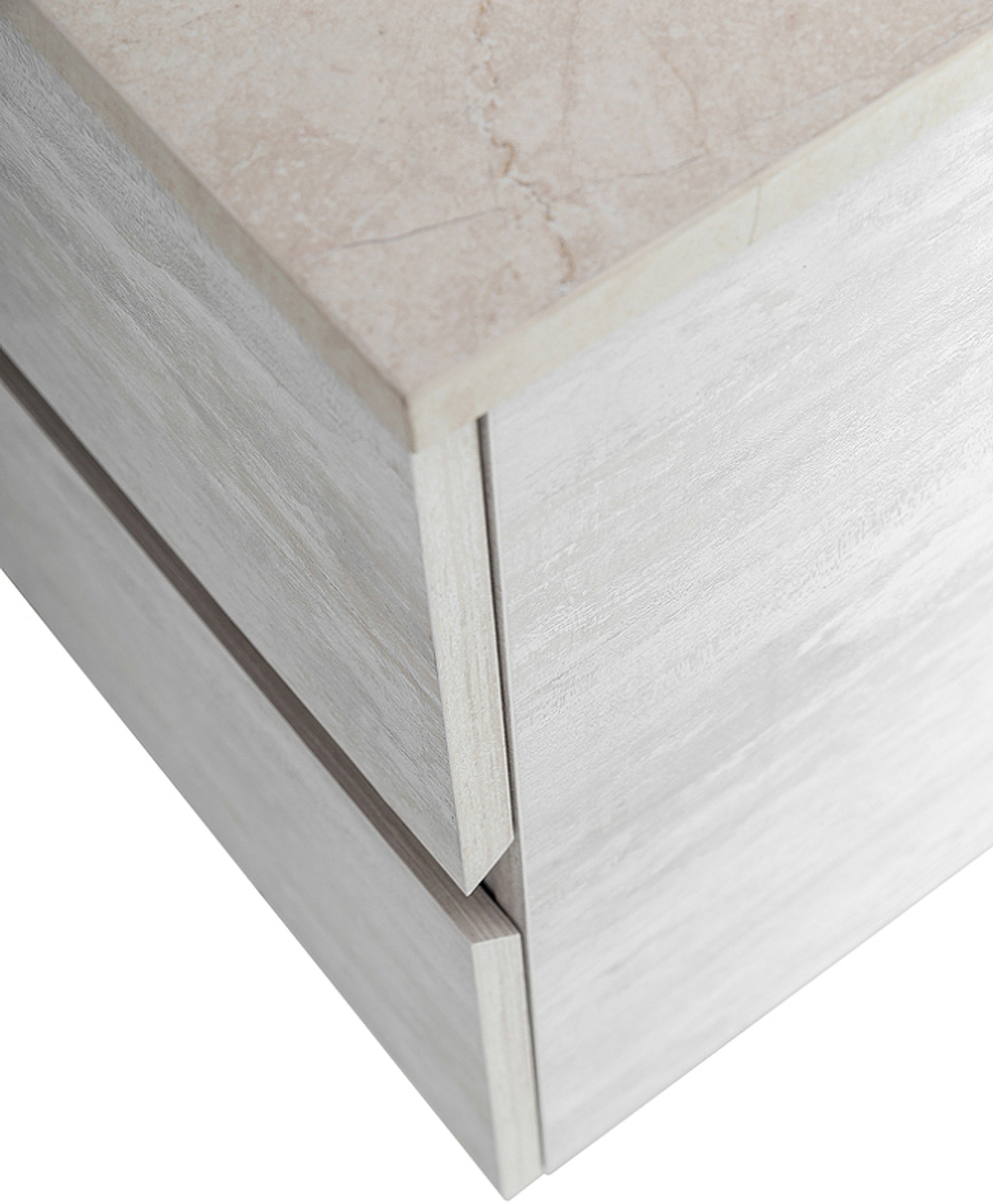 Тумба под раковину Cezares Molveno 46 80 MOLVENO 46-80-2C-SO-LB подвесная Legno Bianco