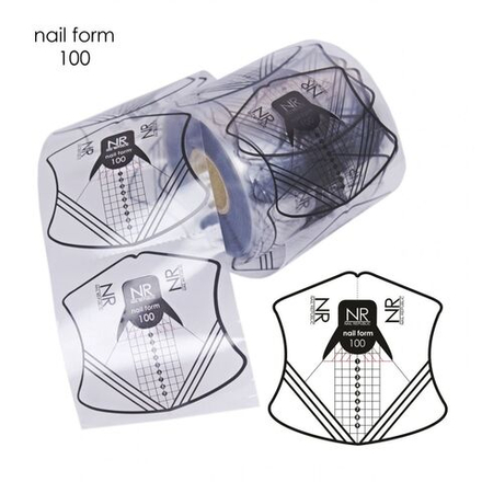 NR Формы пластиковые прозрачные для наращивания ногтей, 300шт