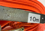 5Т-10М / Ремень стяжной для крепления груза, стяжка, 5 тонн, длина 10 метров, с крючками, оранжевый, TG (1 шт. / комплект)