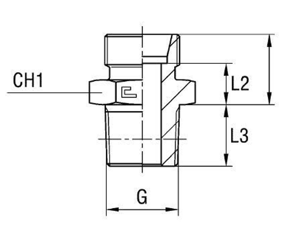 Штуцер FB DL12 BSP 1/4&quot; (корпус)