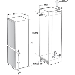 Встраиваемый холодильник Gorenje RKI4182E1