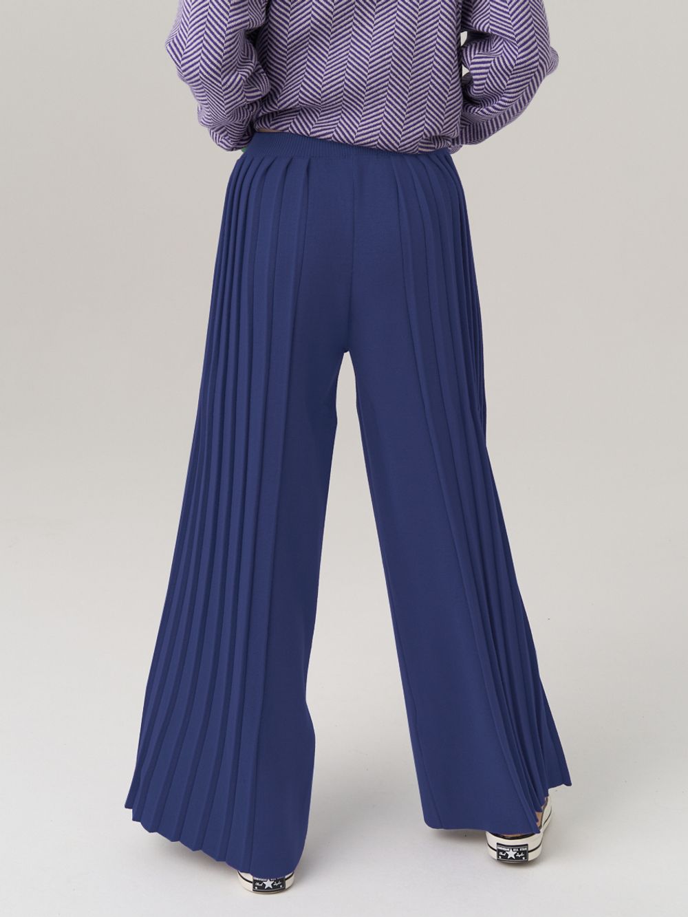 Школьные широкие брюки для девочки AT726-2 сапфировый