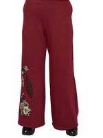 Брюки широкие из футера с начесом Любава