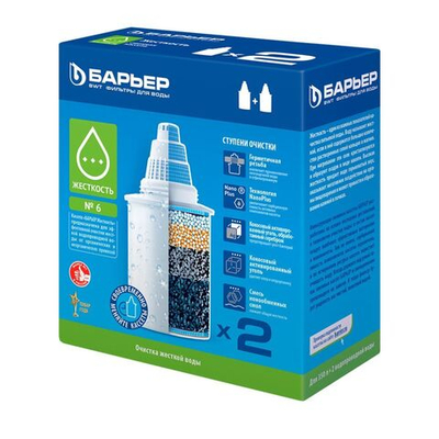 Картридж для фильтра-кувшина Барьер, Жесткость, К272Р00, 2 шт, для жест воды