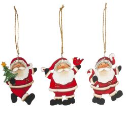 GAEM Изделие декоративное подвесное "Дед Мороз", L9 W1 H10,5 см, 3в.