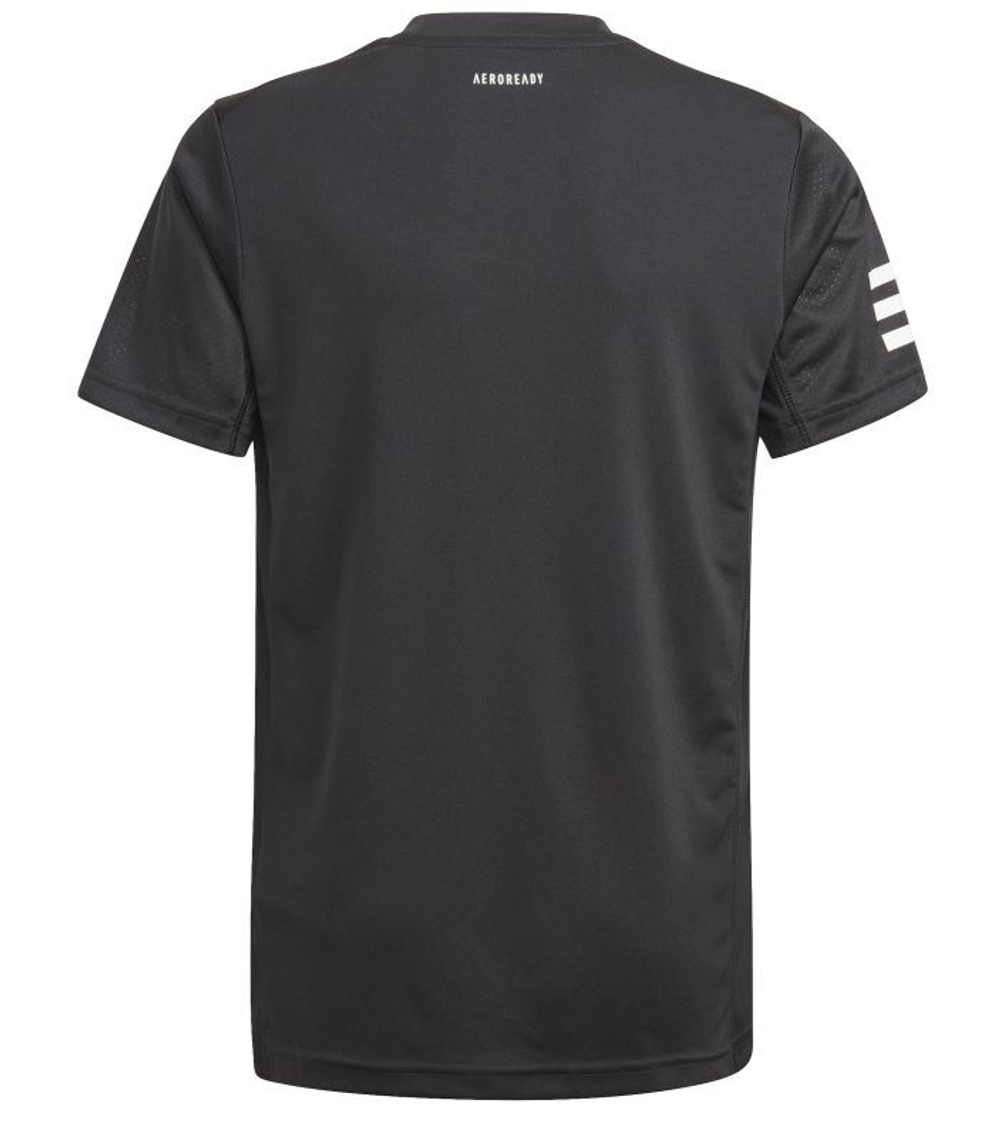 Футболка для мальчика теннисная Adidas B Club 3 Stripes Tee - black/white