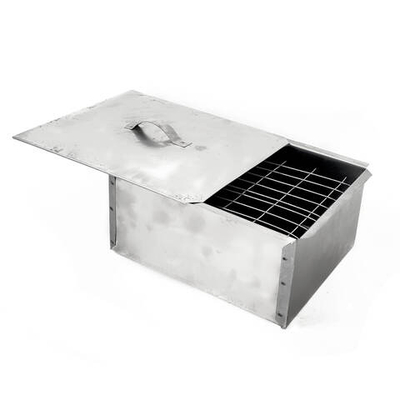 Коптильня СЧАСТЛИВЫЙ ДЕНЬ 1 уровневая, неразборная (350х260х100 мм) металл 0,5 мм,