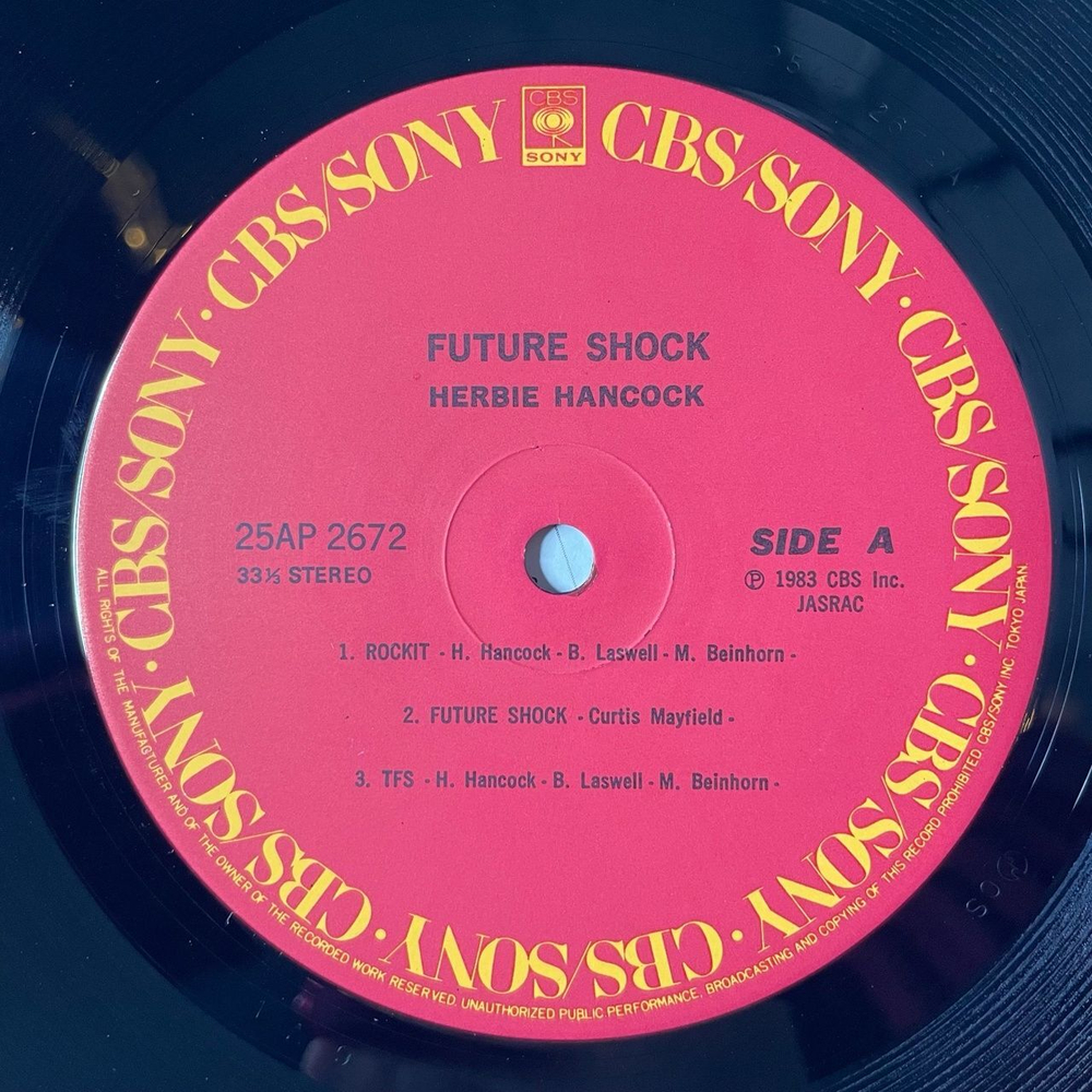 Винтажная виниловая пластинка LP Herbie Hancock Future Shock (Japan 1983) (Obi) Rockit Брейк данс из фильма Курьер 25AP 2672