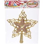 Звезда на ёлку «Кружево» 20*22 см, Шампань