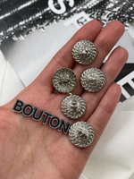 Пуговицы в стиле Бмн. серебристые "Лев"