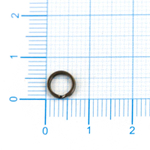 Кольцо заводное Vido Craft Flat Double Ring, Черный никель (10шт/уп)