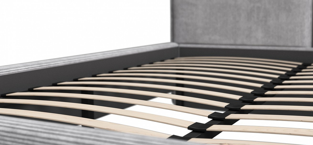 Кровать ЛЕО 160 Вельвет Корд серый