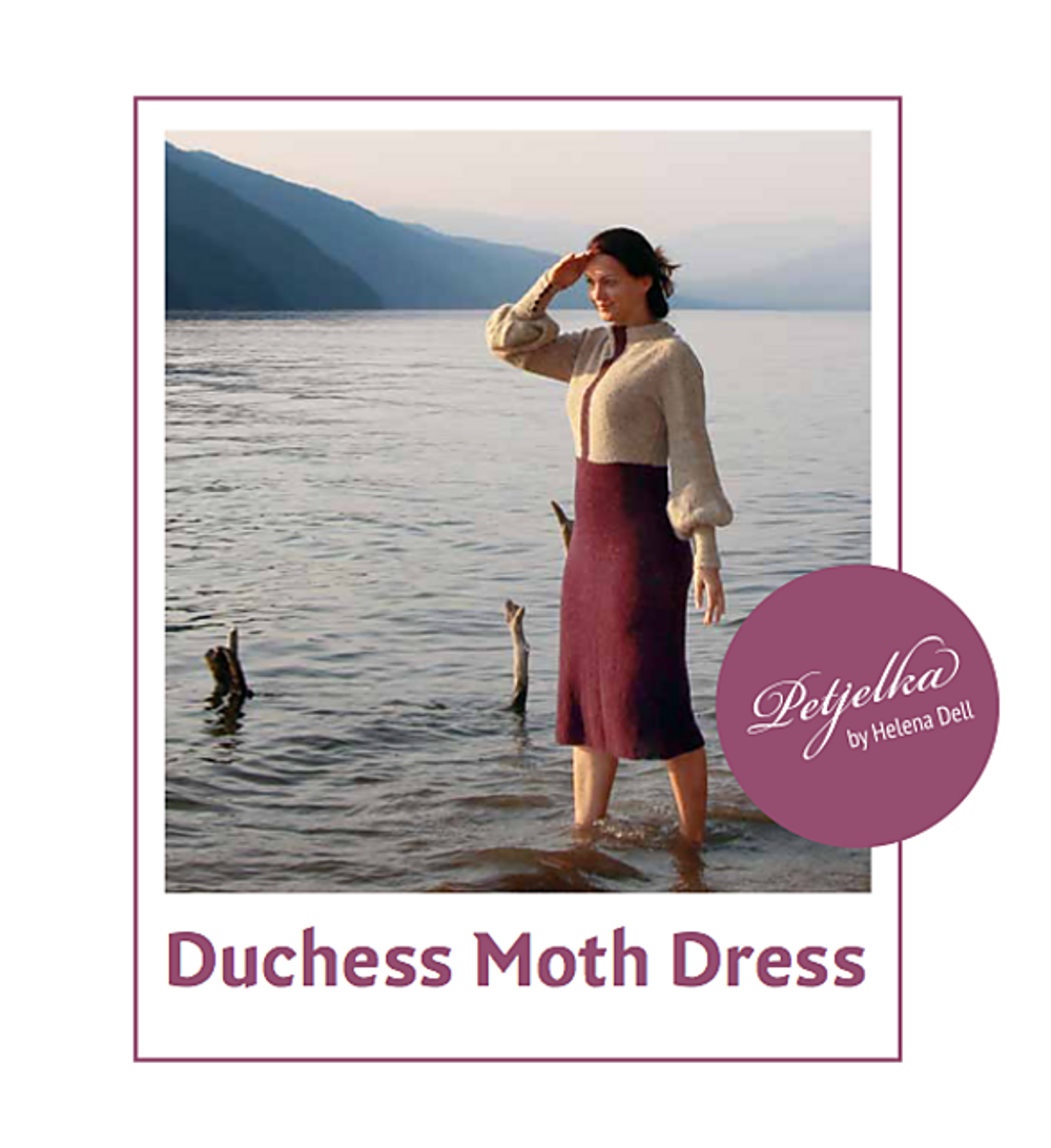 Вязаное платье «Duchess Moth» (Герцогиня мотылёк) | Описание и схемы для вязания